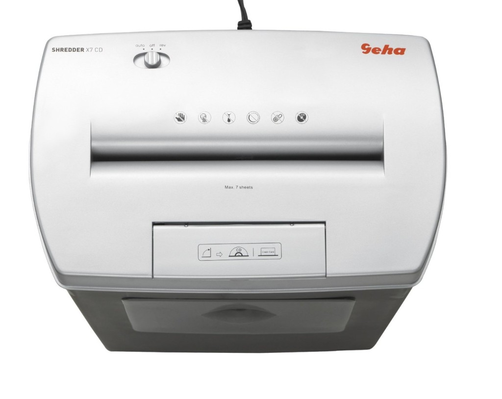 Aktenvernichter von Geha Aktenvernichter von Geha von oben