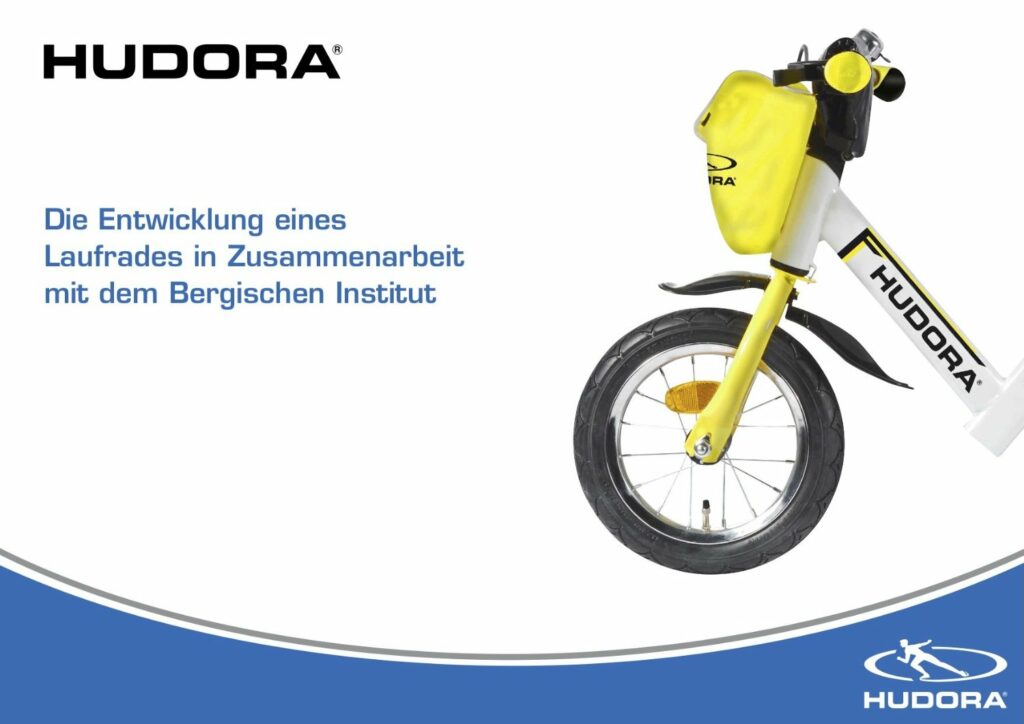 Entwicklung HUDORA 10903 Laufrad One2Run New Generation Weiss Gelb