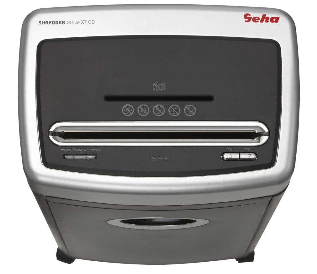 Aktenvernichter von Geha Aktenvernichter von Geha von oben