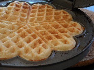 Waffel im Waffeleisen