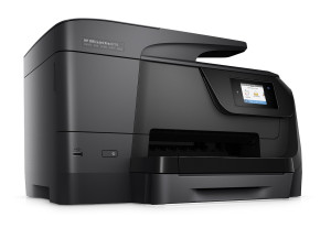 HP OfficeJet Pro 8710 Multifunktionsdrucker (A4, Drucker, Scanner, Kopierer, Fax, WLAN, LAN, Duplex, HP ePrint, Airprint, Cloud Print, USB, 1200 x 1200 dpi) schwarz
