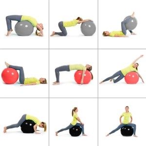 Es gibt ganz tolle Übungen mit dem Gymnastikball.