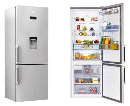 Beko %E2%80%93 K%C3%BChlschrank Unten RCNE 520e31 DZX Finish Edelstahl 70 Cm