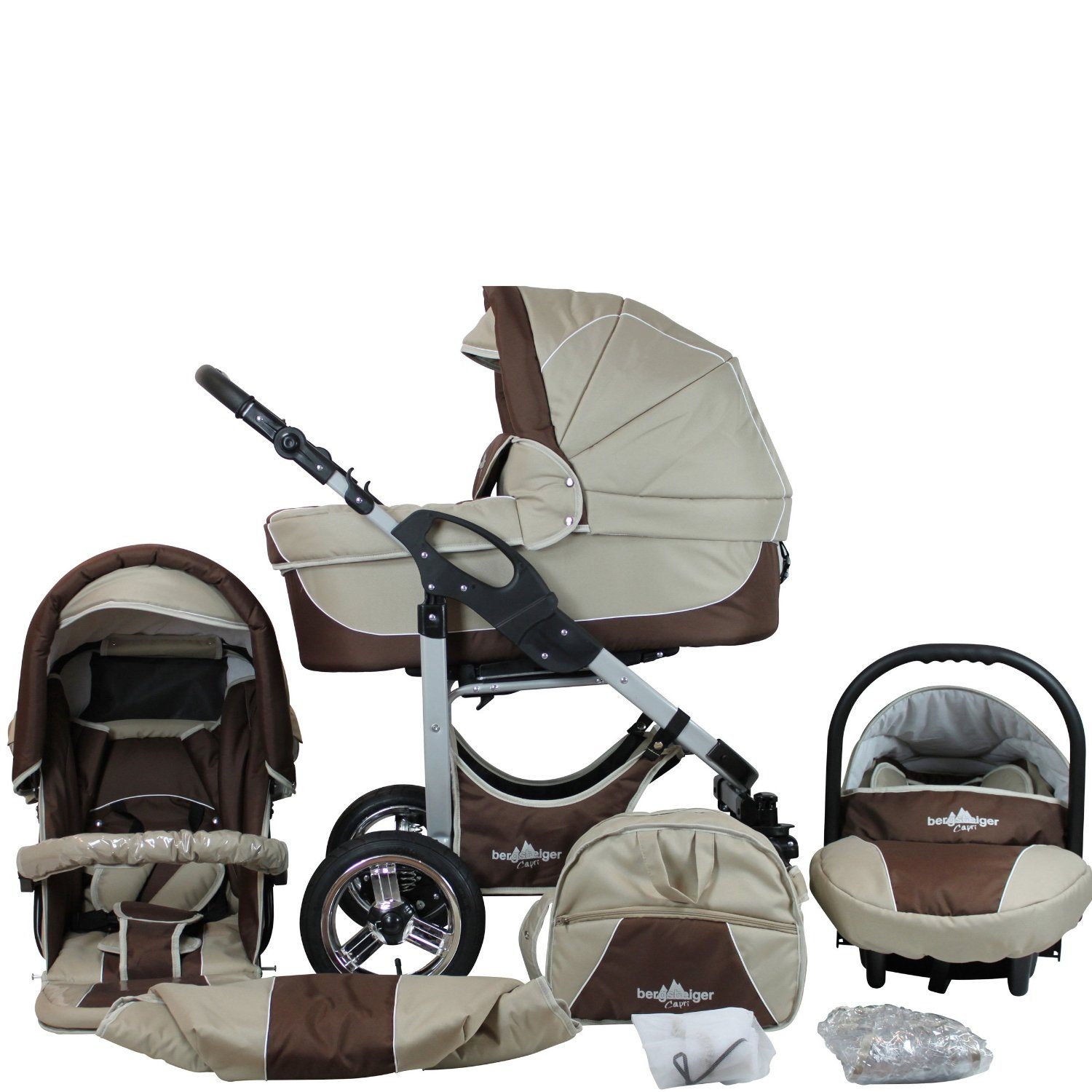Bergsteiger-Capri-Kombikinderwagen-3-in-1-System