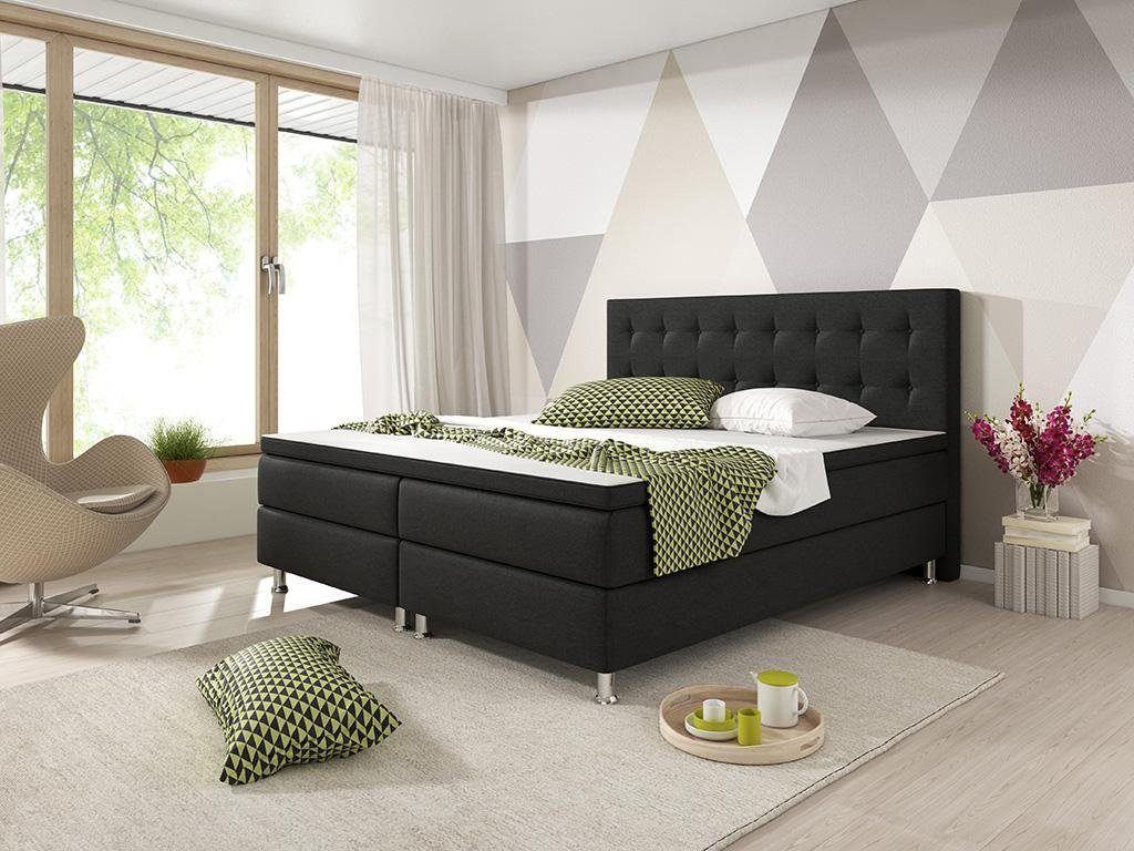 Boxspringbett Palenko in brauner Optik