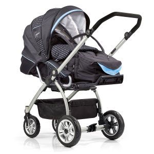 Gesslein 204330454454 Kinderwagen M4 inklusive C1 Tragetasche, silber