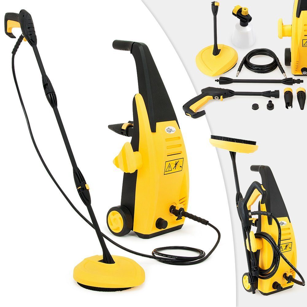 Kompakter Hochdruckreiniger 1500 Watt 105 Bar Dreckfr%C3%A4se Terrassenreiniger..