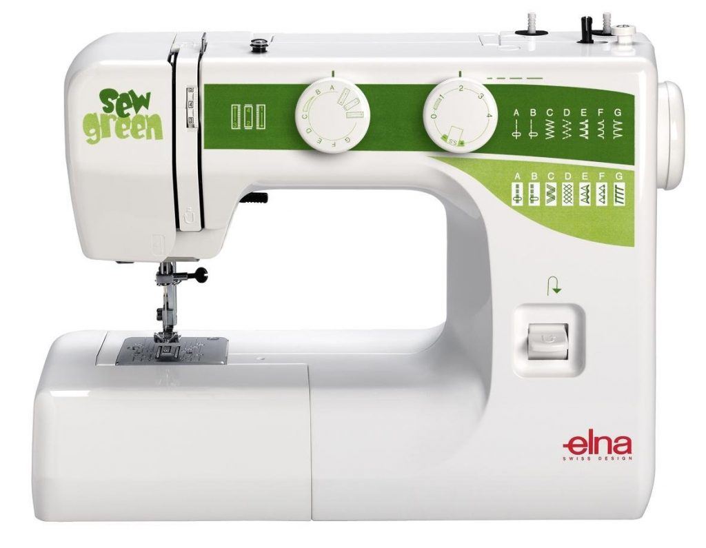 Nähmaschine Elna 1000 sewgreen Frontansicht