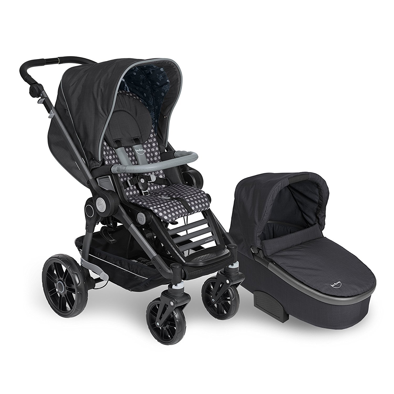 teutonia BeYou! Elite 2016 Graphite Rad 7R mit Gestelltragetasche, Continuum & Gunmetal