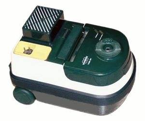 Staubsauger mit Beutel Tiger von Vorwerk in der Ansicht von oben