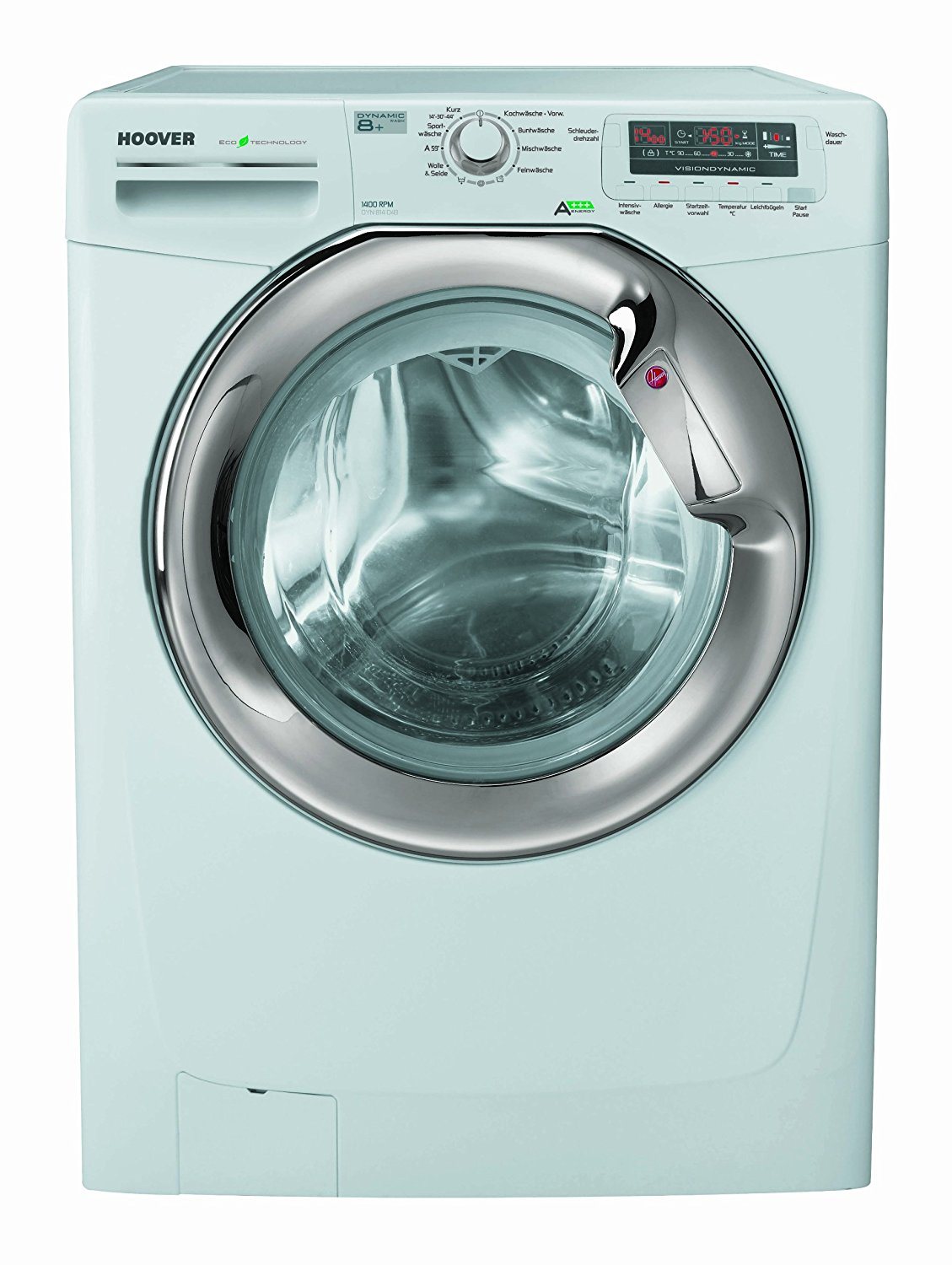 Die Hoover DYN 814 D43 Waschmaschine in der Frontansicht