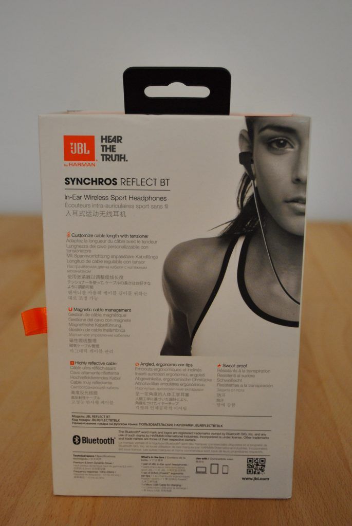 In ear Kopfhörer JBL3 Verpackungsrückseite im Test
