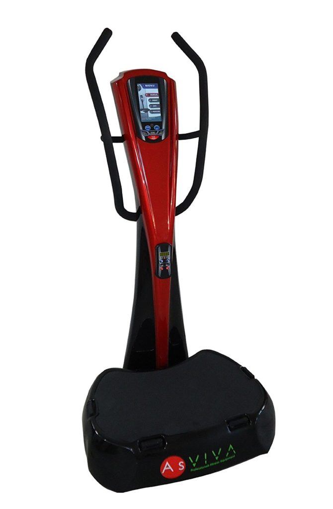 Vibrationsplatte mit Haltesäule VIVA in rot