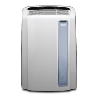 DeLonghi PAC AN97 Pinguino Luft System Real Feel Klimagerät silber Frontansicht