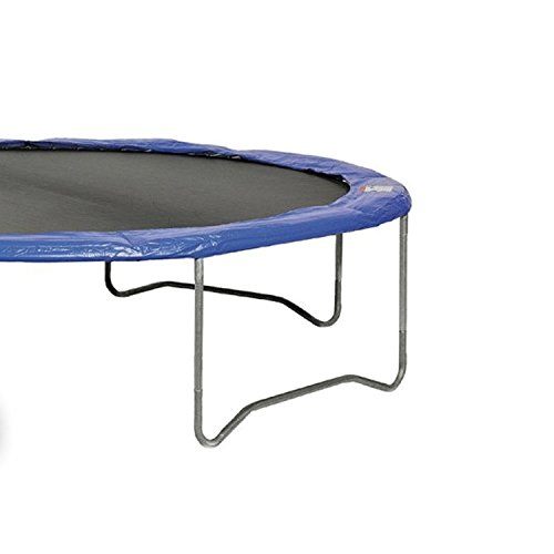 Standfuß von einem blauen Trampolin