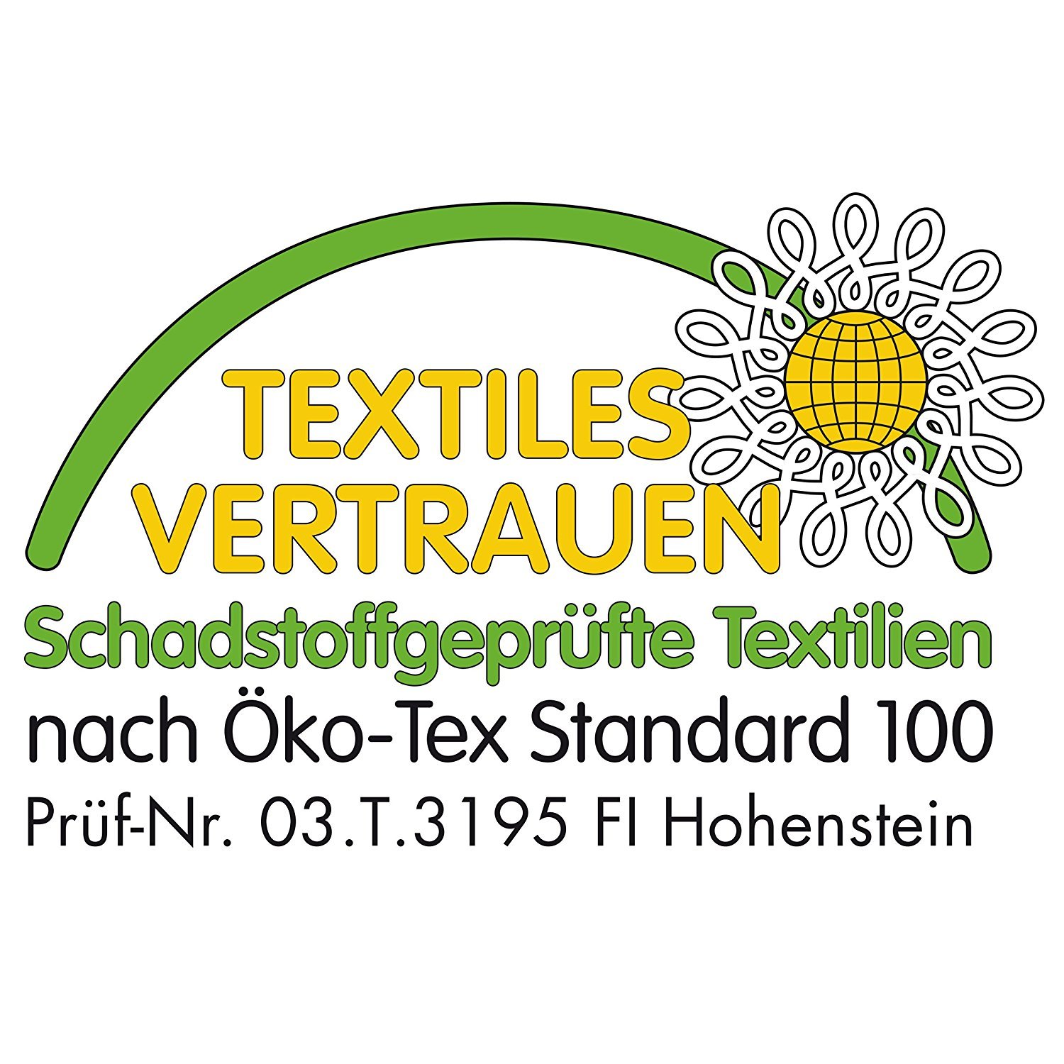 Textiles Vertrauen in einer Daunendecke von Frau Holle Abzeichen