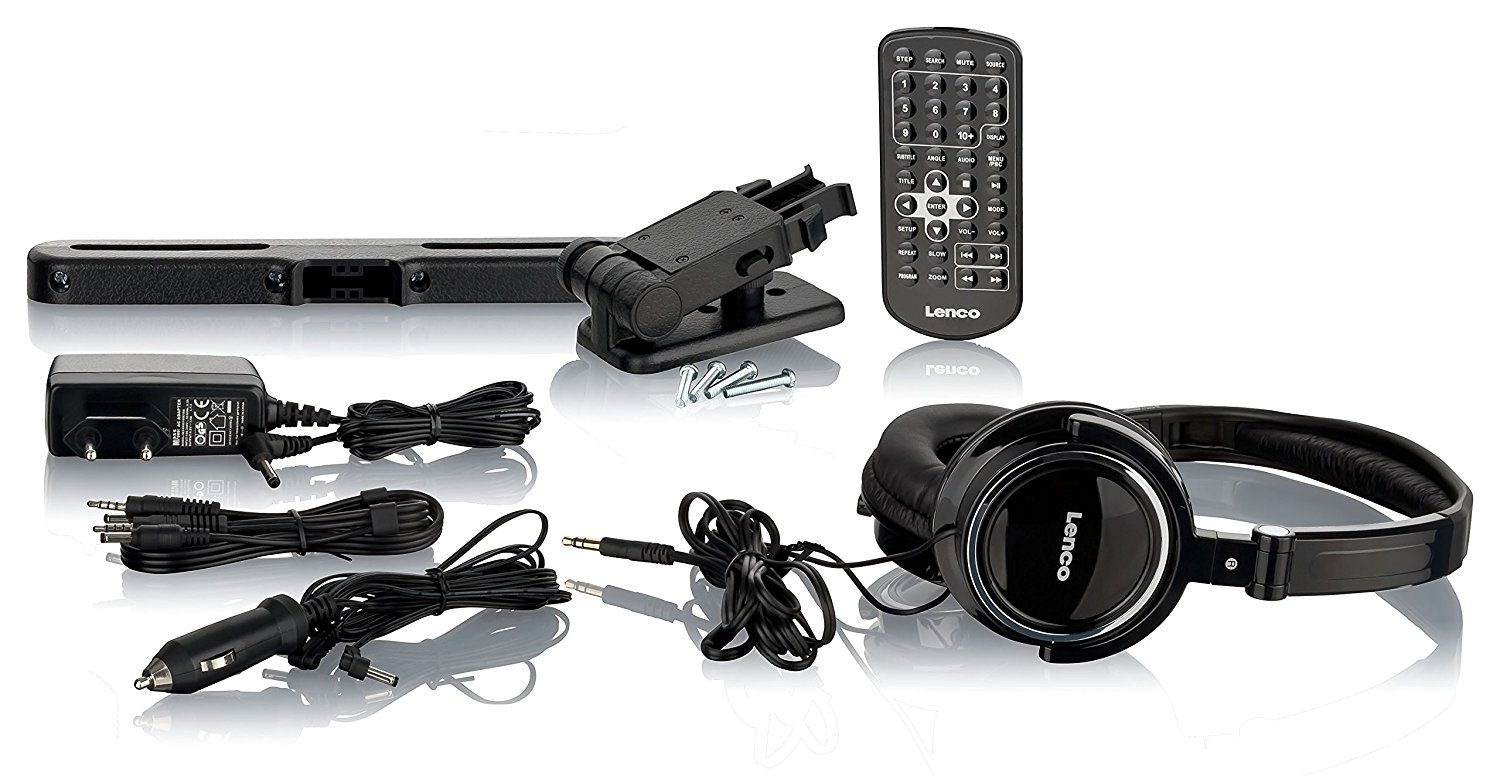 Lenco DVP-939 2x 9 Zoll DVD-Player mit Bildschirm Lieferumfang