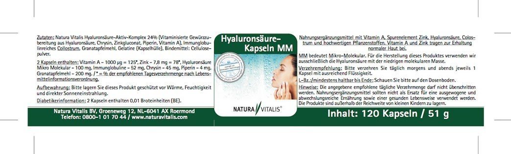 Natura Vitalis Hyaluronsäurekapseln 1