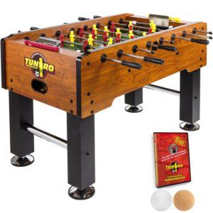 Tuniro Tischfussball Rustic V Advance Serie Hohlstangen BTFV Zertifiziert, 70 kg, 20060104