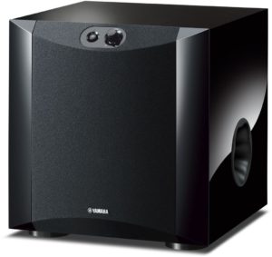 Yamaha NS-SW200 Front Firing-Subwoofer mit patentiertem Twisted Flare Port Bassreflexrohr klavierlack schwarz