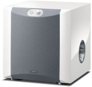 Yamaha NS-SW200 Front Firing-Subwoofer mit patentiertem Twisted Flare Port Bassreflexrohr klavierlack weiß