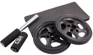 CSX Bauchroller, Rad mit extra dicker Knieauflagematte und Komfort-Schaumgriffen Lieferumfang