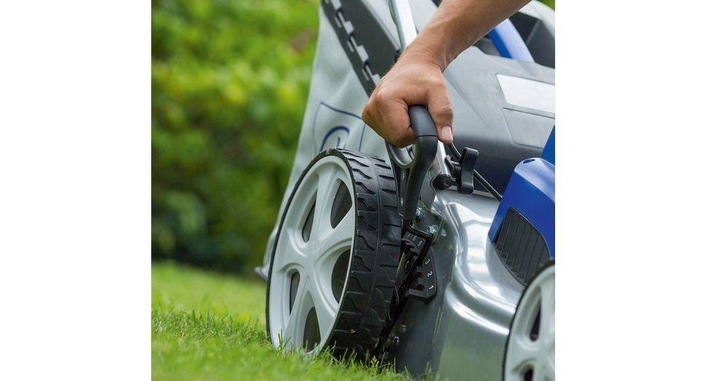 Elektro Rasenmäher von Lux mit Höhenverstellung im Detail