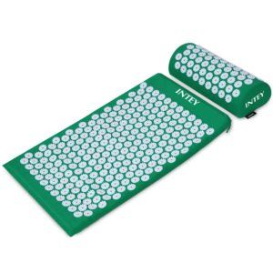 INTEY Akupressur-Set Akupressurmatte zur wohltuenden Entspannung, Akupressurkissen zur Erleichterung der Kopf-Nackenschmerzen mit einer Tragtasche für Männer und Frauen
