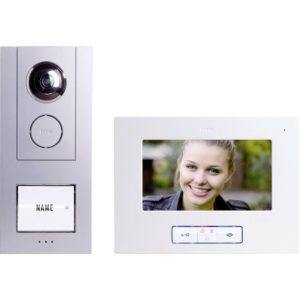 Video-Türsprechanlage Kabelgebunden Komplett-Set m-e modern-electronics Vistus VD 6710 1 Familienha