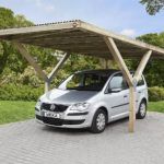 weka Y-Einzelcarport, mit Stahldach, Pfosten12x12 cm, Schneelast 125 kp