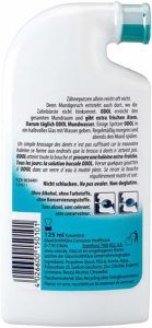 Die Rückseite von Odol-med 3 Mundwasser extra frisch im Test
