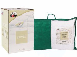 Ribeco Daunendecke Set mit zusätzlichen Daunensack
