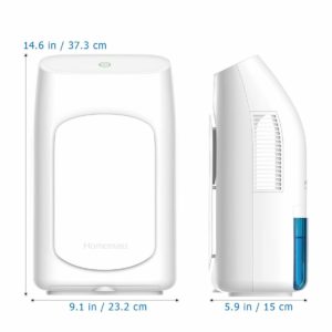 Abmessungen und Gewicht im Entfeuchtungsgerät im Test