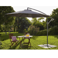Schwarze Sonnenschirm Florabest von Aluminium im Test