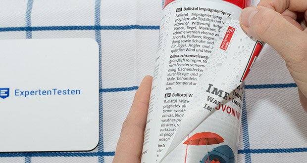 BALLISTOL Pluvonin Imprägnierspray im Test - lässt sich sehr einfach anwenden; alle Anwendungshinweise finden Sie auf der Verpackung