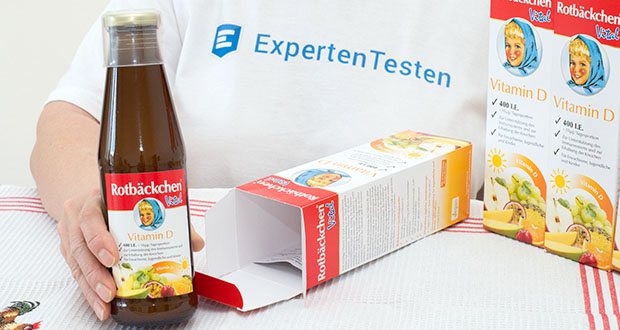 Rotbäckchen Vital Vitamin D im Test - Vitamin D trägt zu einer normalen Funktion des Immunsystems sowie zur Erhaltung normaler Knochen und Zähne bei