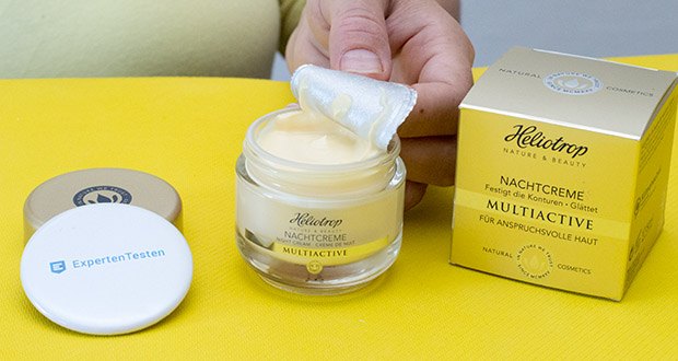 HELIOTROP Naturkosmetik Multiactive Nachtcreme im Test - stimuliert die Collagensynthese