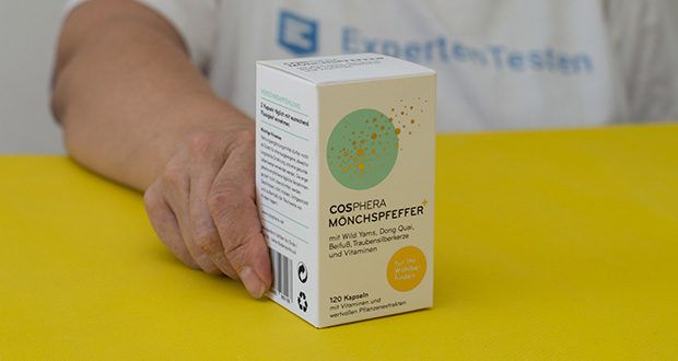 Cosphera Mönchspfeffer Kapseln im Test - zertifiziert nach GMP, ISO 9001 und HACCP