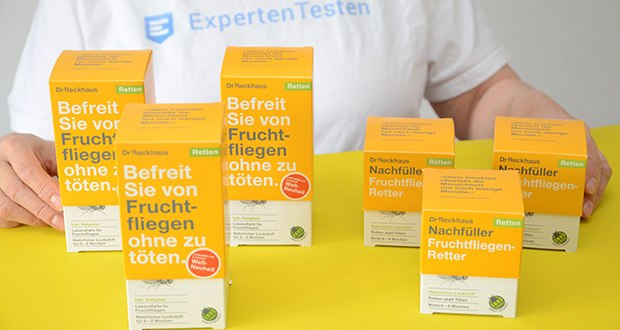 Dr. Reckhaus Fruchtfliegen-Retter mit Nachfüller im Test - Lebendfalle für Fruchtfliegen