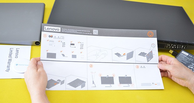 Lenovo Q24h-10 24 Zoll Monitor im Test - die SmartPower-Funktion liefert eine dynamische Stromversorgung bis zu 80 W für kompatible Geräte mit USB-C Anschluss