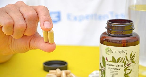 Naturely Mariendistel Komplex im Test - empfelswert 2 x 1 Kapsel am Tag mit ausreichend Flüssigkeit einzunehmen