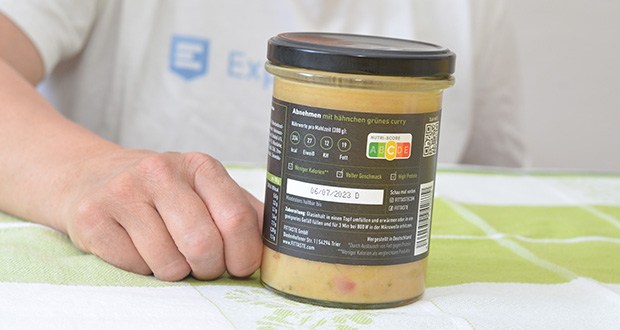 FITTASTE Hähnchen Grünes Curry im Test - Brennwert pro Portion 334 kcal