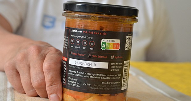 FITTASTE Rind Asia Style im Test - Brennwert pro Portion 357 kcal