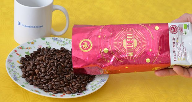 Emec MilleSoli Kaffeebohnen im Test - Bio Espresso Geschmack: mit mittlerer Säure und Geschmacksaromen von Karamell, Nuss, geröstetem Getreide und dunkler Schokolade