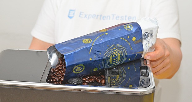 Emec MilleSoli Kaffeebohnen im Test - Espresso Kaffee-Geschmack: ein voller und weicher, harmonisch ausgewogener Espresso mit viel Körper, fruchtiger Säure, einem Hauch Karamell, würziger Rauchnote und Aromen von dunkler Schokolade und Haselnuss im Abgang