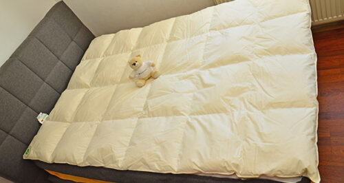 Vitaschlaf MASUREN Bauerndaunendecke W6 Extra Warm | 100% Gänsedaunen | Batistbezug | Allergikergeeignet