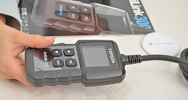Topdon OBD2 Diagnosegerät AL300 im Test - das relativ große LCD-Farbdisplay erleichtert das Anzeigen der Dateninformationen