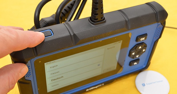Topdon Artidiag 600S OBD2 Diagnosegerät im Test - mehrsprachige Einstellungen
