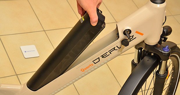 DERUIZ City E-Bike Quartz im Test - mit einem großen herausnehmbaren 48V 13,4AH Akku