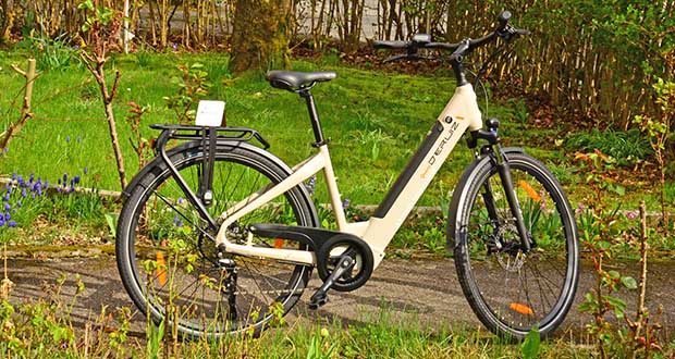 DERUIZ City E-Bike Quartz im Test - 644Wh Lithium-Akku reicht für ca. 120 km